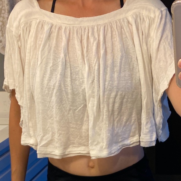 Free People White Flowly Crop Top - Picture 4 of 4